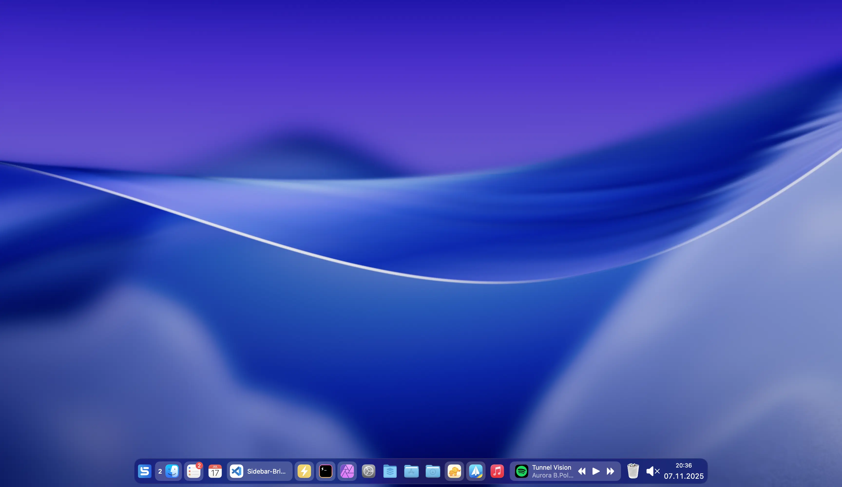 Basic screenshot of Sidebar